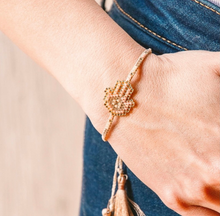 Load image into Gallery viewer, Crema Hamsa Bracelet
